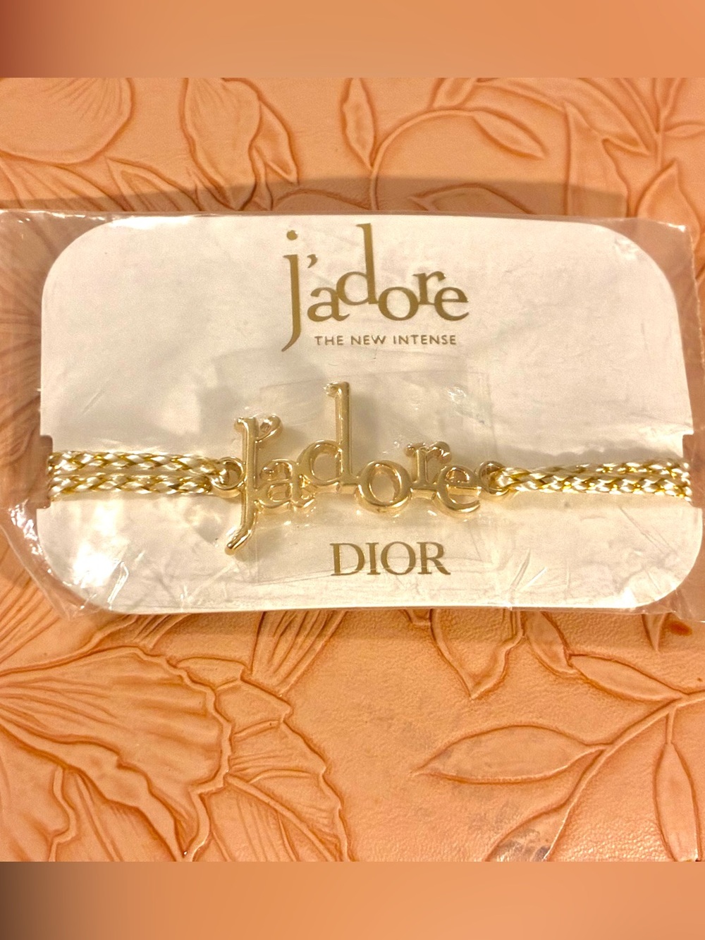 Rare!Stunning Dior Gold and Cream 'J'adore' Braided Cord Bracelet - Picture 4 of 10